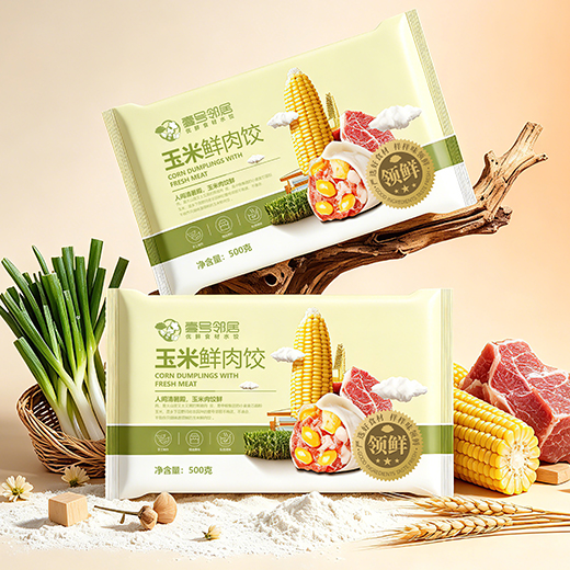 壹号邻居玉米优鲜水饺包装